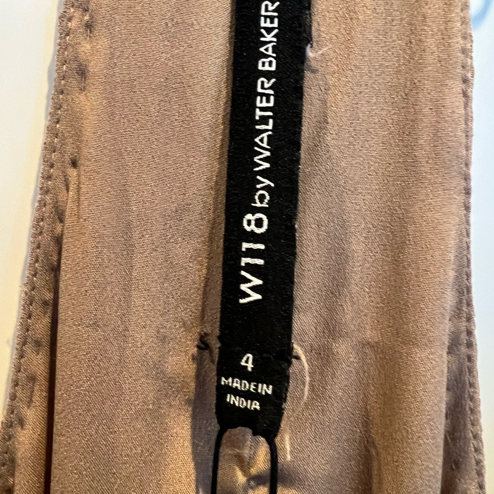 NWT W118 by Walter Baker Beaded Taupe Brown Backless Destiny Dress Size 4 - Picture 3 of 16